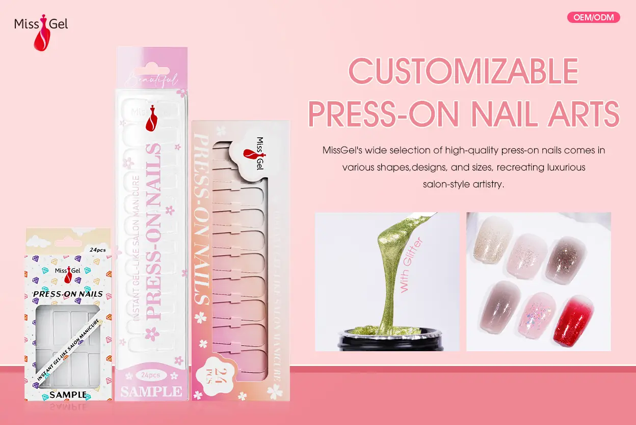 Custom-made wholesale press on nail vendors for your store - customizable press-on nail art -02