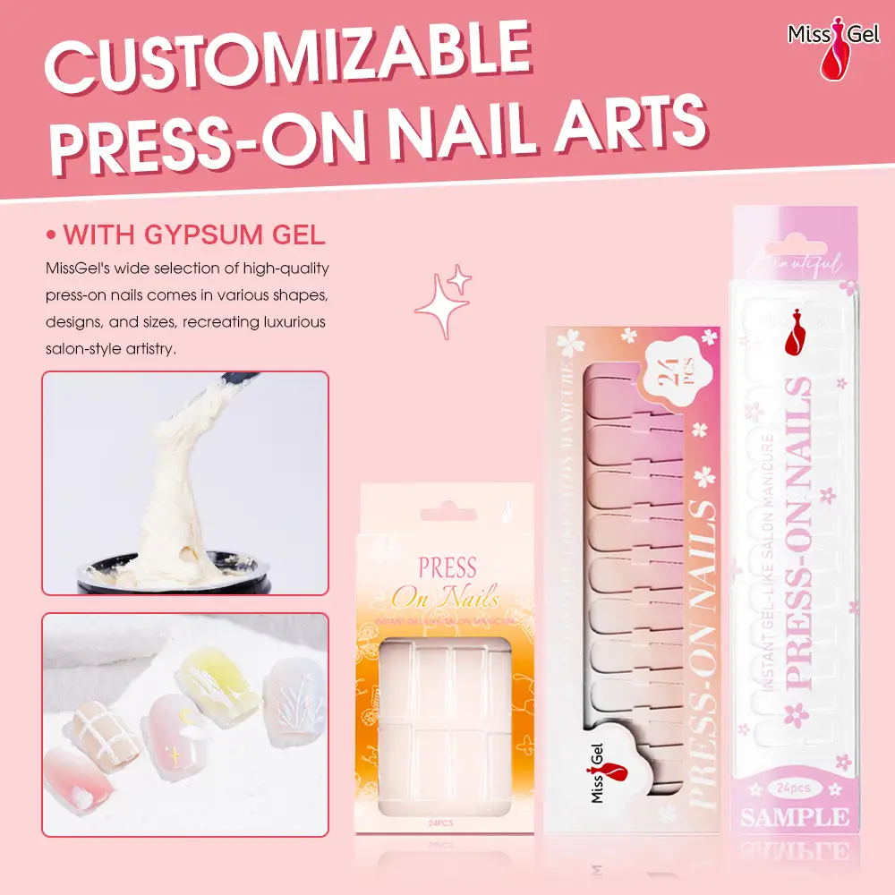 Custom-made wholesale press on nail vendors for your store - customizable press-on nail art -03